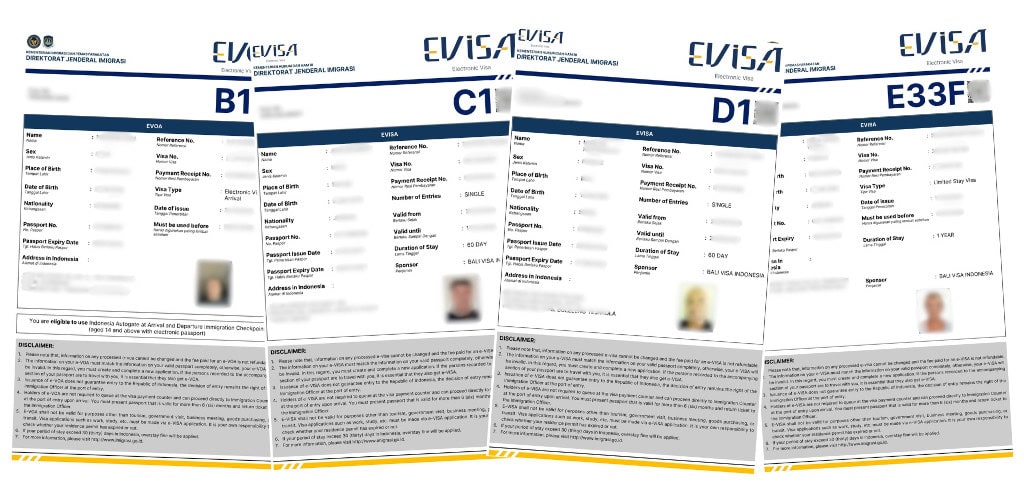 Visum Indonesien: B213 e-Visa On Arrival, B211A Visum und KITAS