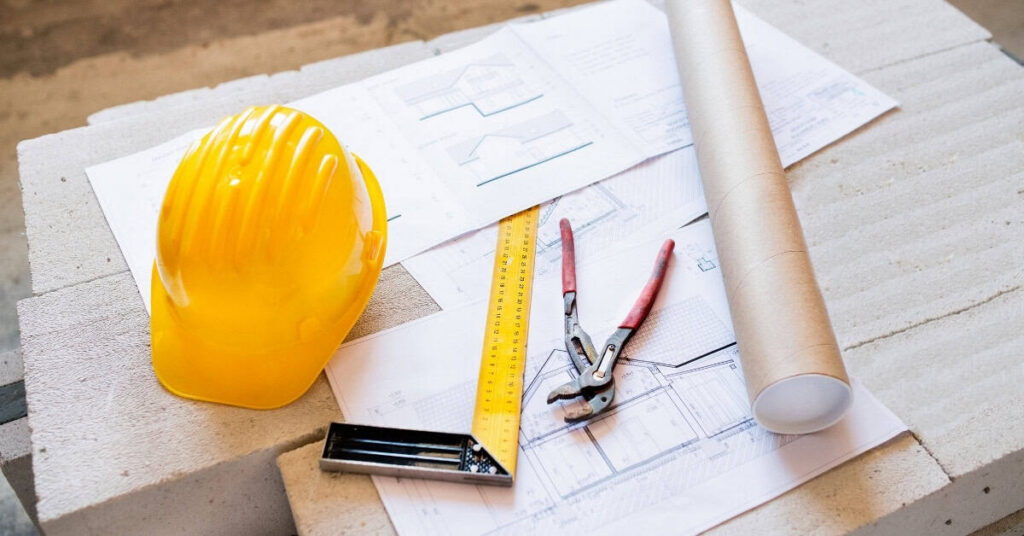 Zeichung für eine neue Villa auf Bali wird geprüft