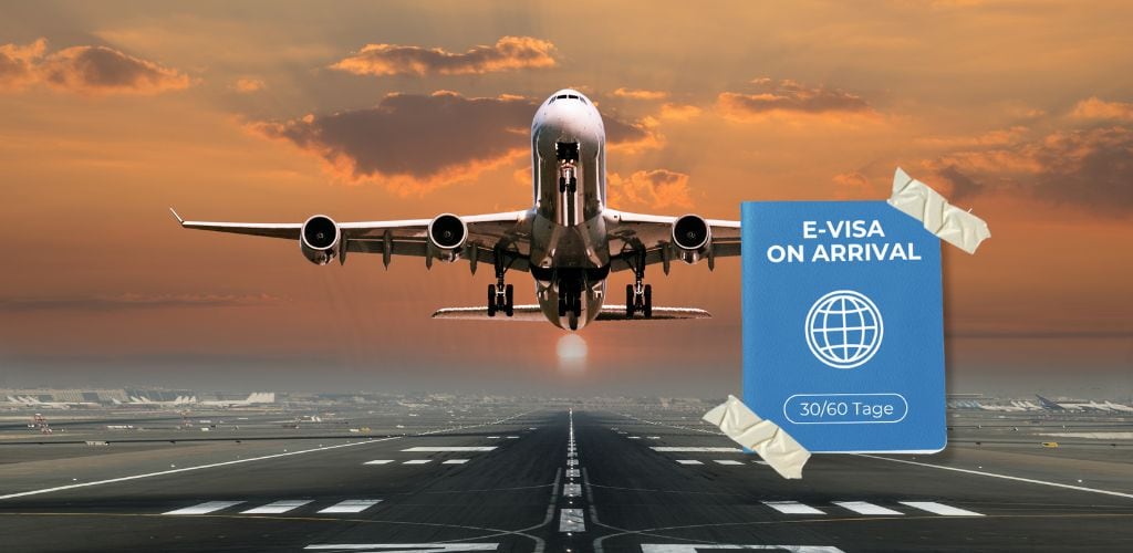 e visa on arrival fuer indonesien urlaub