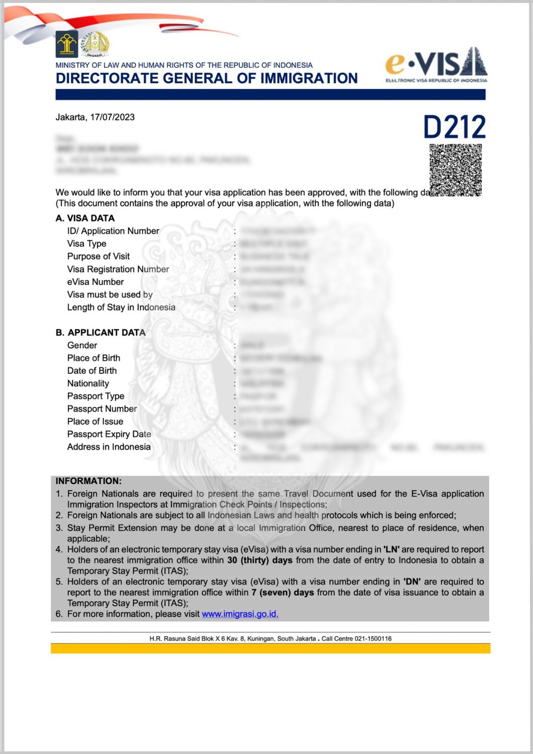 Multiple-Entry Visum für Indonesien