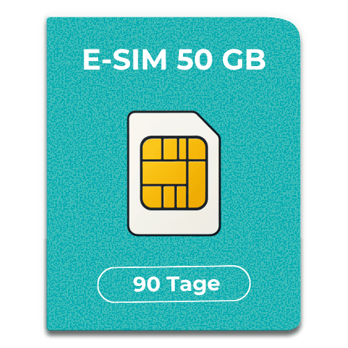 eSIM Indonesien (inkl. Bali) 50 GB / 90 Tage 1 eSIM Indonesien (inkl. Bali) 50 GB / 90 Tage