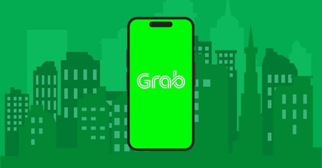 Smartphone mit der Grab App